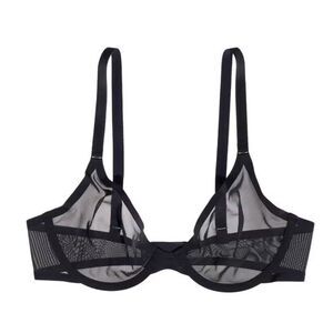 CUUP The Plunge Mesh Black Bra, Various Sizes NEW W/O TAG